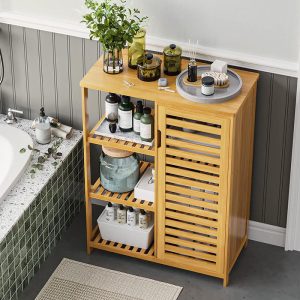 Kitchen Bathroom Storage Rack Cabinet Shelf