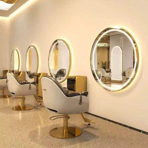 Salon Makeup Mirror Sober Round Led Wall Vanity
