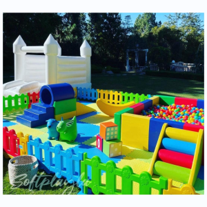 Playground Set Multicolor Children's Soft Play White Bounce House Puzzle