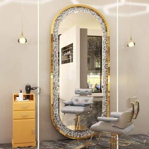 Gold Barber Salon Makeup Mirror Large Full Length Styling