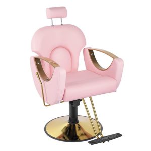 Salon Latest French Crystal Pink Beauty Reception Chairs Antique