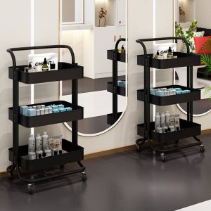 Modern Stainless Steel Salon Stool Cart Trolley New Beauty Hair