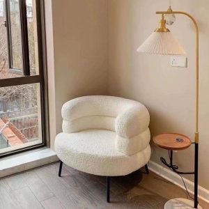 Chair Sofa Accent Single Lazy Curved Design Backrest