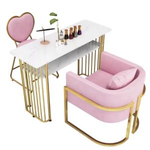 Metal Nail Salon Manicure Table Set
