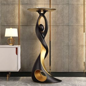 Large Solid Wood Floor-to-Ceiling Console Table