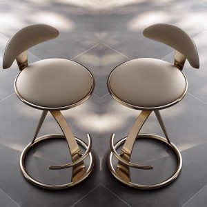 Luxury Modern Stainless Steel Bar Chair