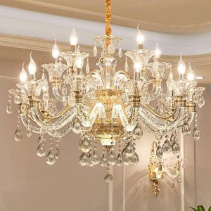 Warm White Crystal Chandelier