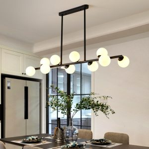 Classic Gold And Black Glass Chandelier