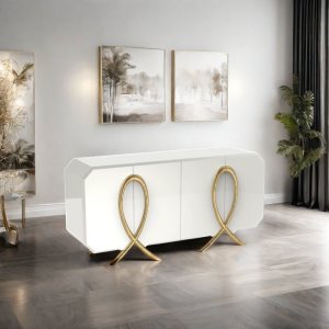 Luxury Living Home Hotel Cabinet Newest Room Buffet White Glossy