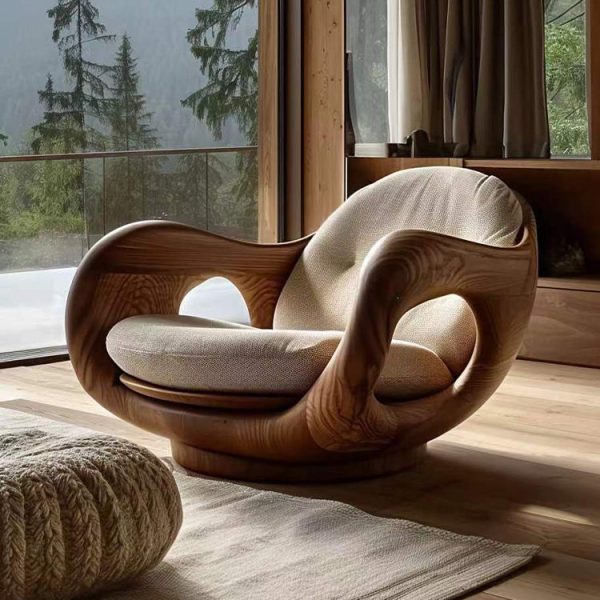 Creative Single Log Living Room Sofa Chair