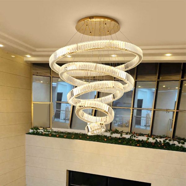 Crystal Chandelier Rings Light