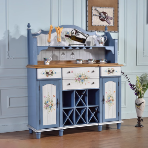 Wood Art Design Furniture Solid Retro Carved Porch Cabinets Decorative