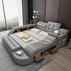 Leather Bed Multifunctional Combination Customized Massage Soft