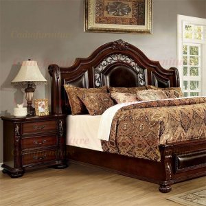 Bedroom Bed American Furniture Wooden Carved Decorating Antique
