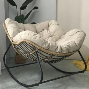 Luxury Modern Rattan Iron Leather Fabric Outdoor Living Bedroom Restaurant