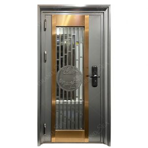 Stainless Steel Frosted Glass Bronze Entrance Door - Not Including Handle