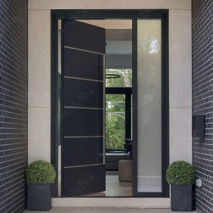Smart Lock Aluminum Exterior Modern Door - Not Including Handle