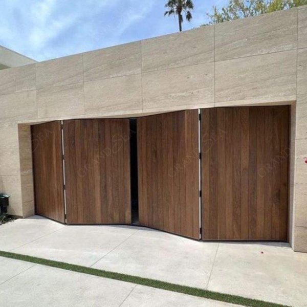 Sectional Folding Wooden Garage Door - Image 2
