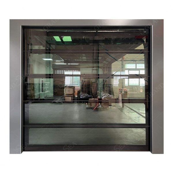 Frameless Electric Aluminum Glass Garage Door