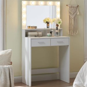 Modern White Dressing Table Set
