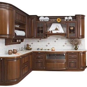 Modular Solid Cherry Maple Wood Kitchen Cabinet
