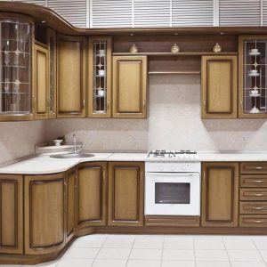Kitchen Furniture Cabinet Walnut Wood