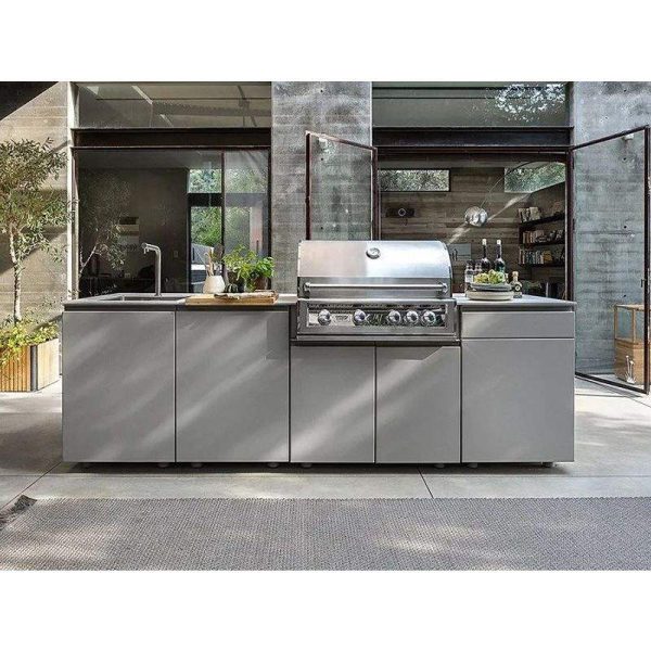 Stainless Steel Outdoor BBQ Kitchen + Sink