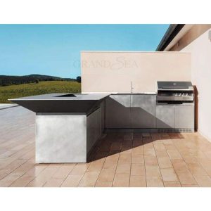 Outdoor BBQ Kitchen Cabinet Island