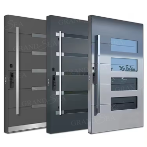 Single Aluminum Security Pivot Front Door