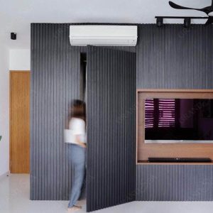 Wall-Mounted Frameless Hidden Wooden Door