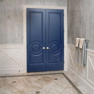Carved Solid Wood French Front Door