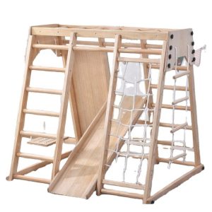 Frame Wooden Climbing Indoor Children Montessori Gym Foldable Pickler Swing