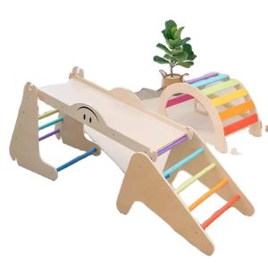 Wood Set Frame Slide Customizable Indoor Solid Play Toys Combination
