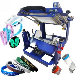 Manual Cylindrical Screen Printer for Silicone Bracelets