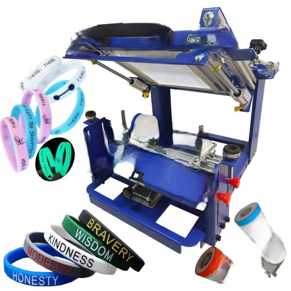 Manual Cylindrical Screen Printer for Silicone Bracelets