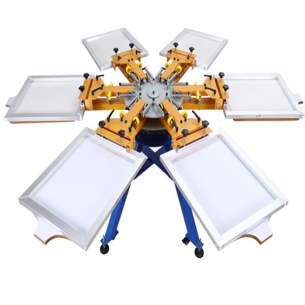 6-Color 6-Station Manual Screen Printing Machine