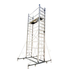 Set Ladder Scaffold Aluminium Mobile Easy Wheels Scaffolding Telescopic Each