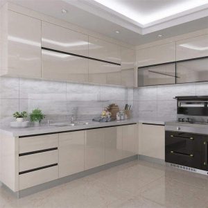 White High Glossy Lacquer Kitchen Cabinets