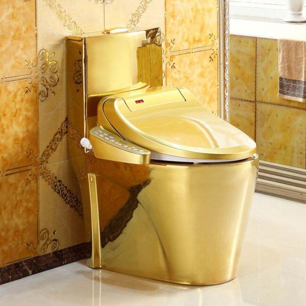 Ceramic Gold Plating Arabic Style Toilet