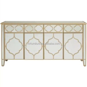 Living Mirror Antique Furniture Champagne Room Cabinets Doors Drawers Sideboards