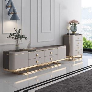 Modern Living Cabinet Spacious Wooden Drawers Style Room Decor