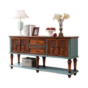 Vintage Wood Living Cabinet Room Furniture Antique