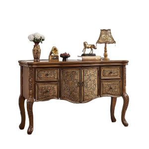 Classic Wood Living Cabinet Table Console Antique Room Drawer