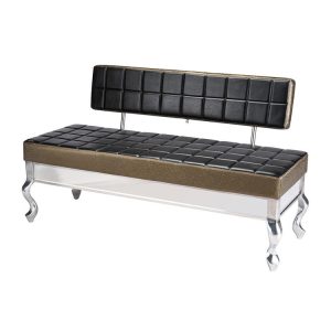 Black Waiting Chair with Backrest