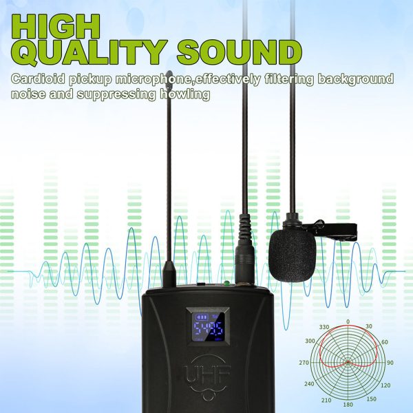 Portable UHF Wireless Lavalier Microphone - Image 2