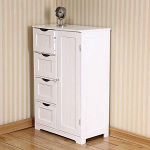 Bathroom Home Office Cabinet Wooden Floor Storage Organizer Drawers