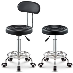Barbershop Chair Backrest Stool with Adjustable Height