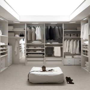 Sliding Wood Wardrobe Walk-In Closet