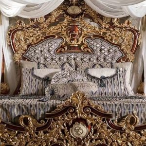 Gold Leafing Antique Bed