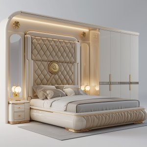Fabric Bed Frame Up-holstered Double Size King